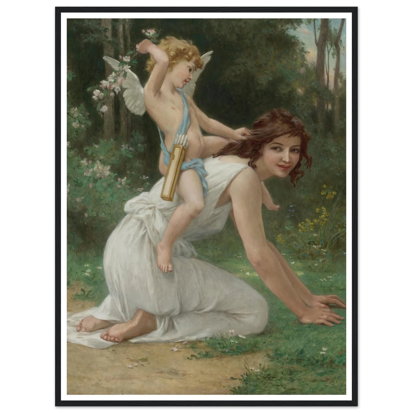 Venus And Cupid Art Print | Guillaume Seignac-Quipham Collections
