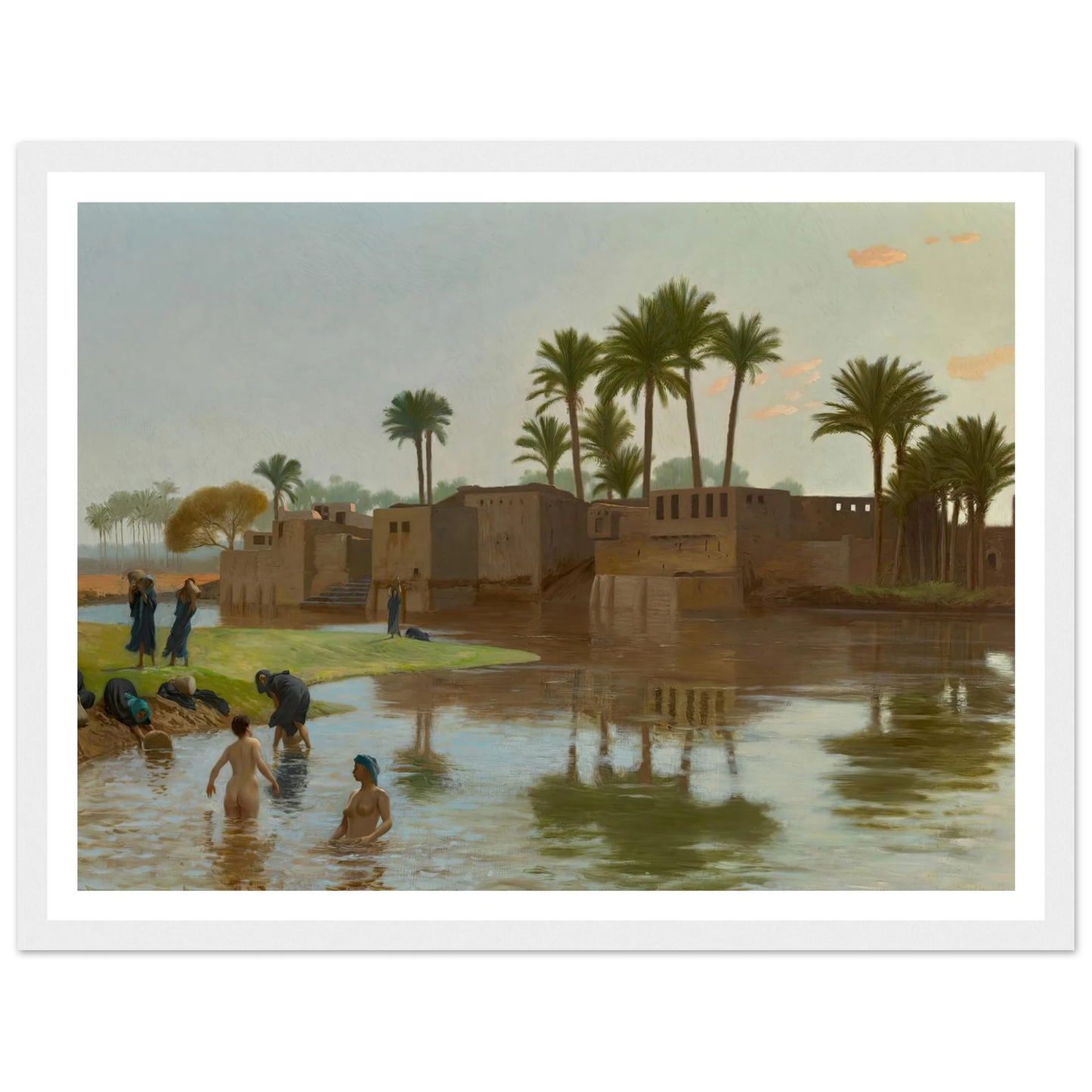 Femmes fellahs au bain Art Print | Jean Leon Gerome-Quipham Collections
