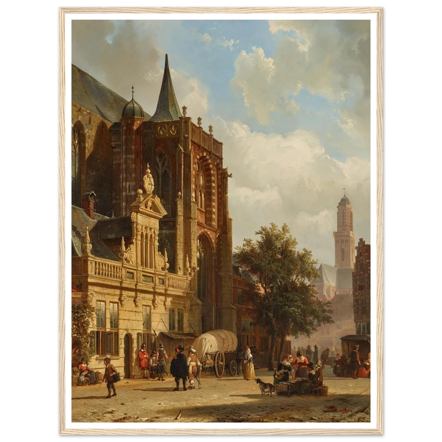 Der Grote Markt in Zwolle (1869) Art Print | Cornelis Springer-Quipham Collections
