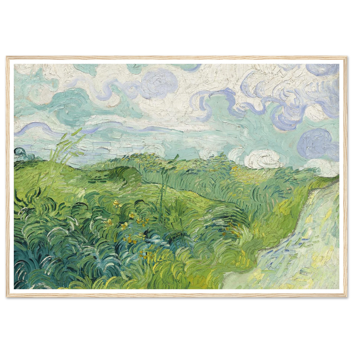 Green Wheat Fields, Auvers (1890) Art Print | Vincent van Gogh-Quipham Collections