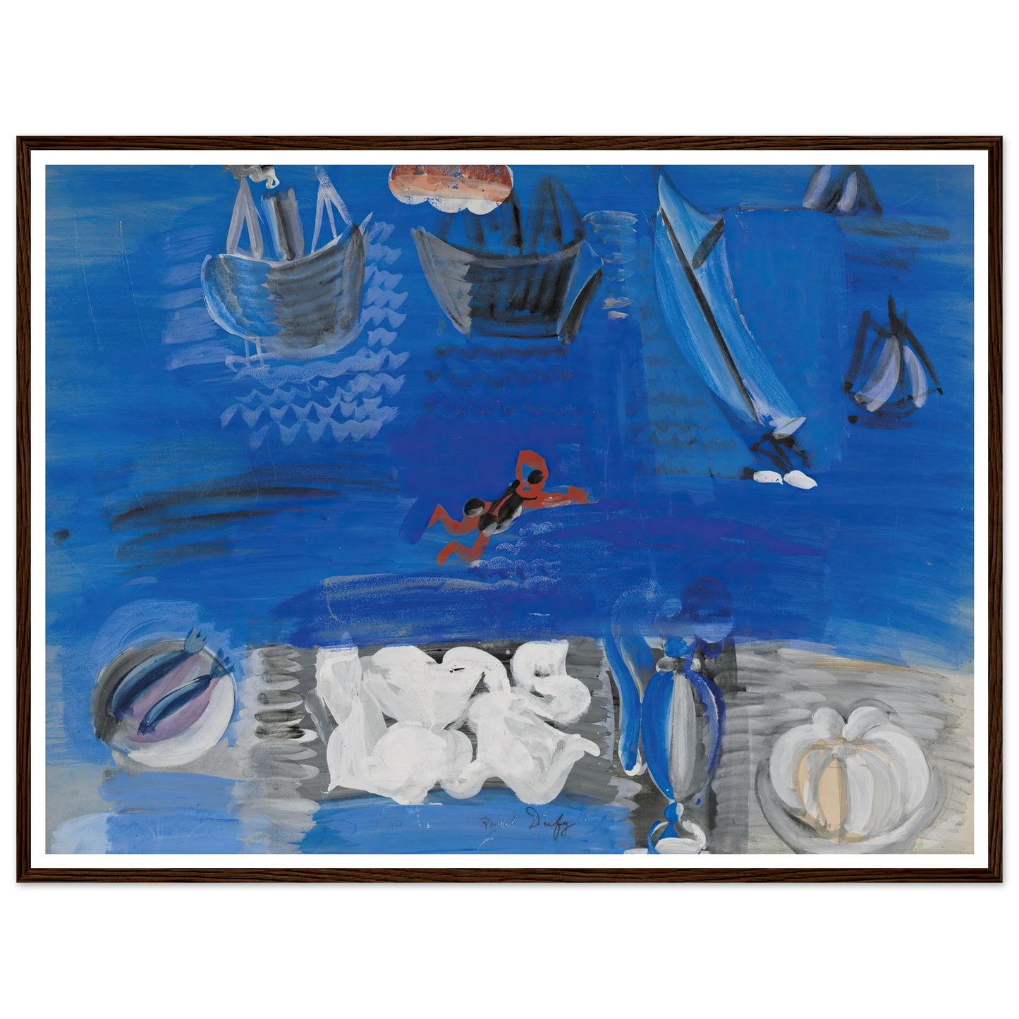 Nature morte et bateaux (circa 1923) Art Print | Raoul Dufy-Quipham Collections