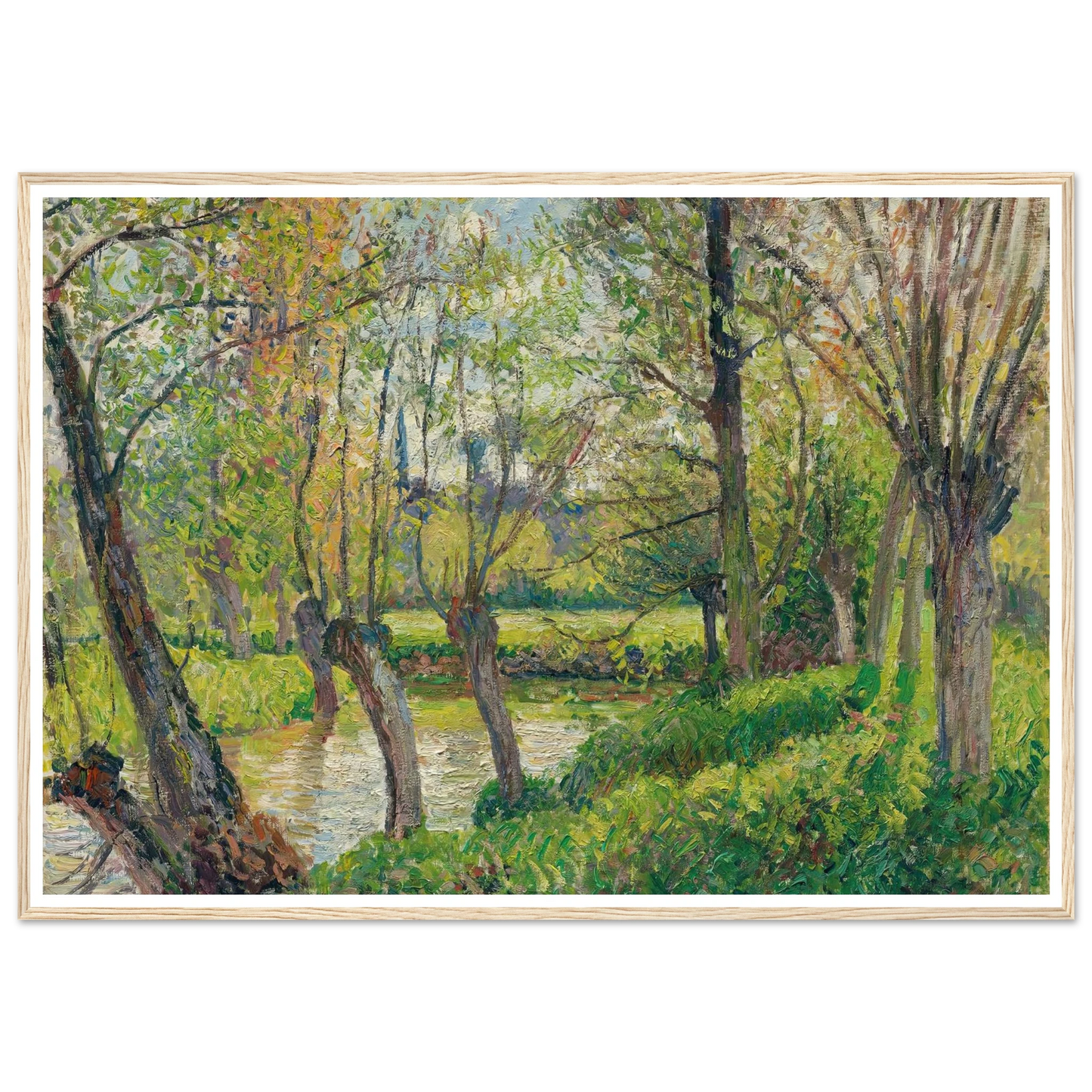 Bords De L’epte À Êragny, Soleil Couchant (1897) Art Print | Camille Pissarro-Quipham Collections