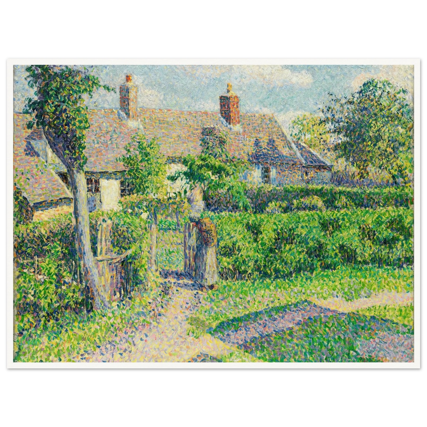 Peasants’ houses, Eragny (1887) Art Print | Camille Pissarro-Quipham Collections