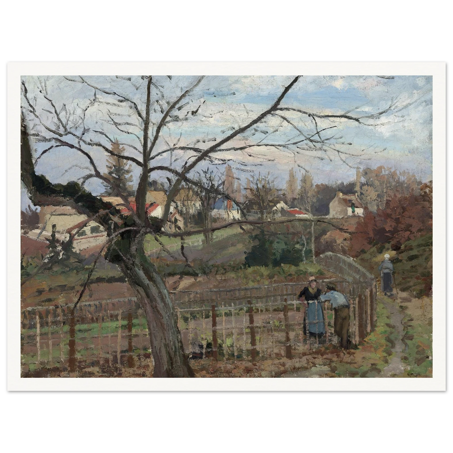 The Fence (1872) Art Print | Camille Pissarro-Quipham Collections