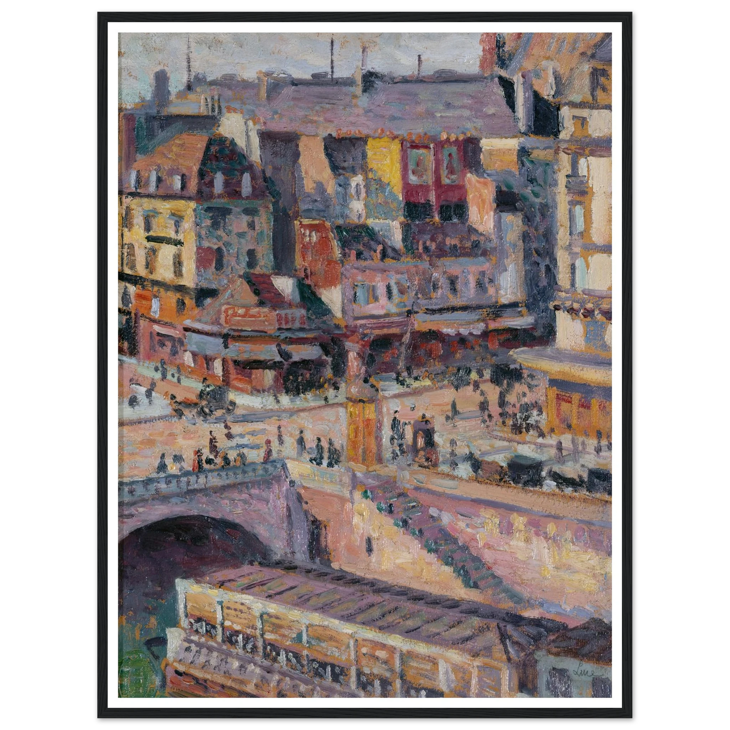 Le pont Saint-Michel et le quai des Orfèvres (before 1936) Art Print | Maximilien Luce-Quipham Collections