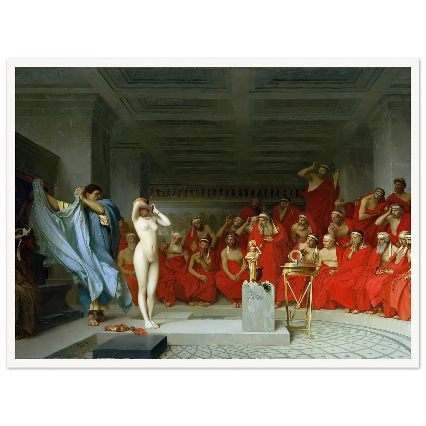 Phryne revealed before the Areopagus (1861) Art Print | Jean Leon Gerome-Quipham Collections