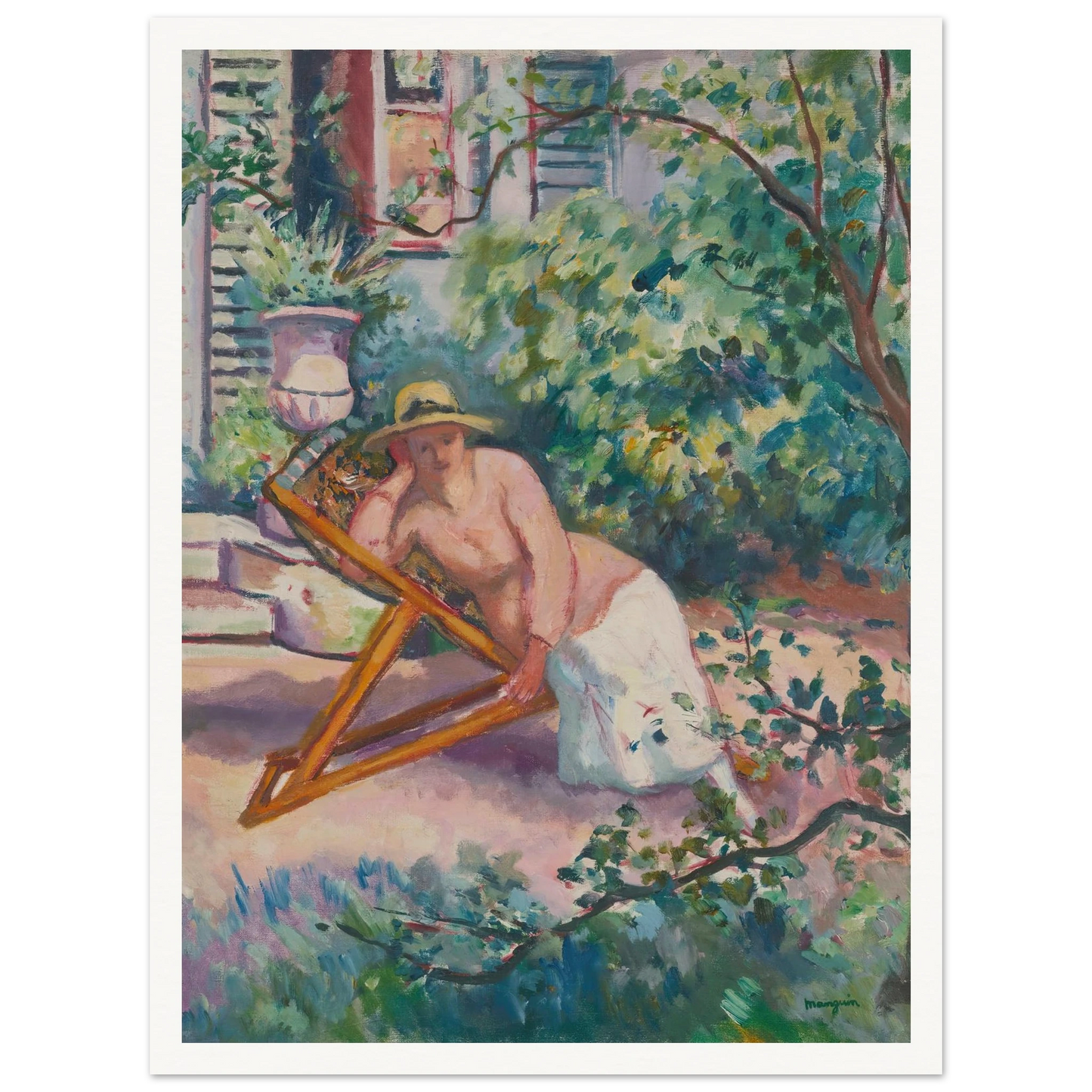 Jeanne Dans Le Jardin De Neuilly (1919) Art Print | Henri Manguin-Quipham Collections
