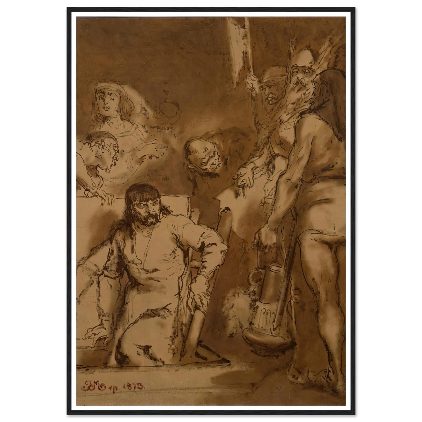 Maćko Borkowic, sketch (1873) Art Print | Jan Matejko-Quipham Collections
