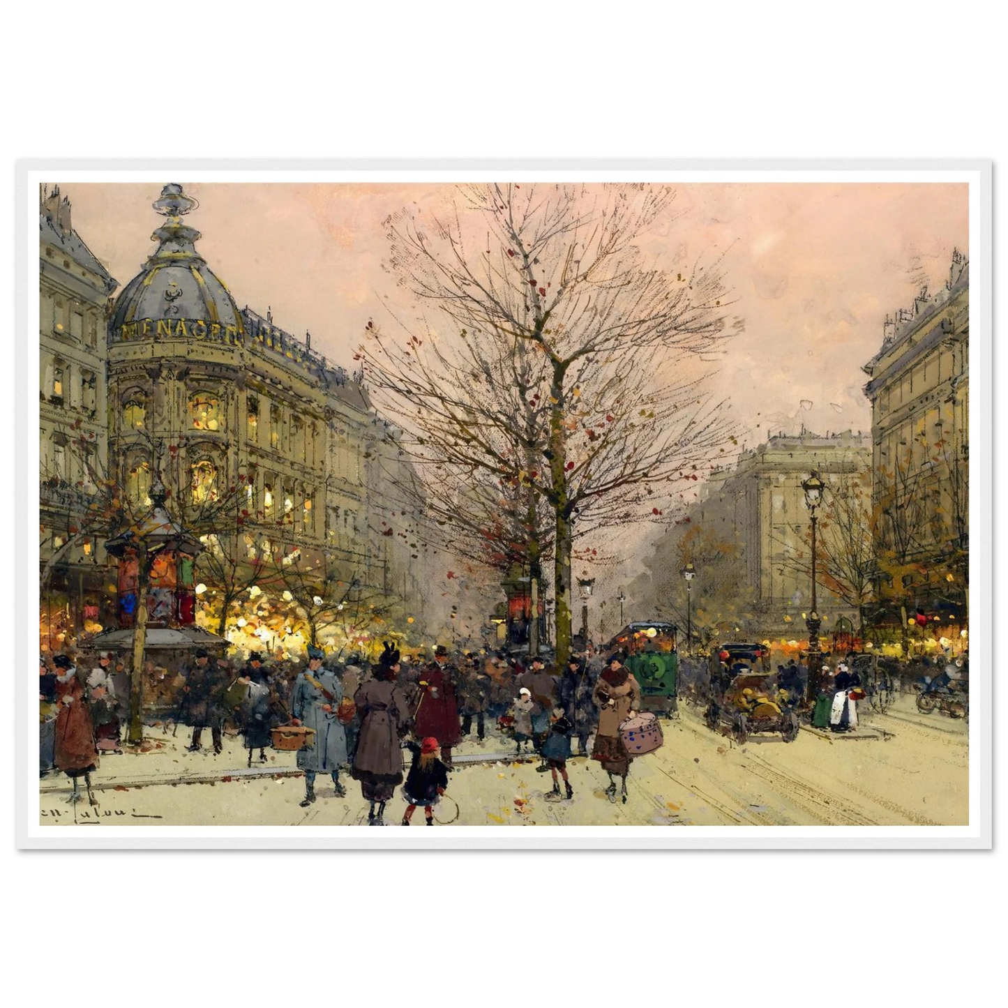 Les Grands Boulevards, Paris Art Print | Eugene Galien Laloue-Quipham Collections