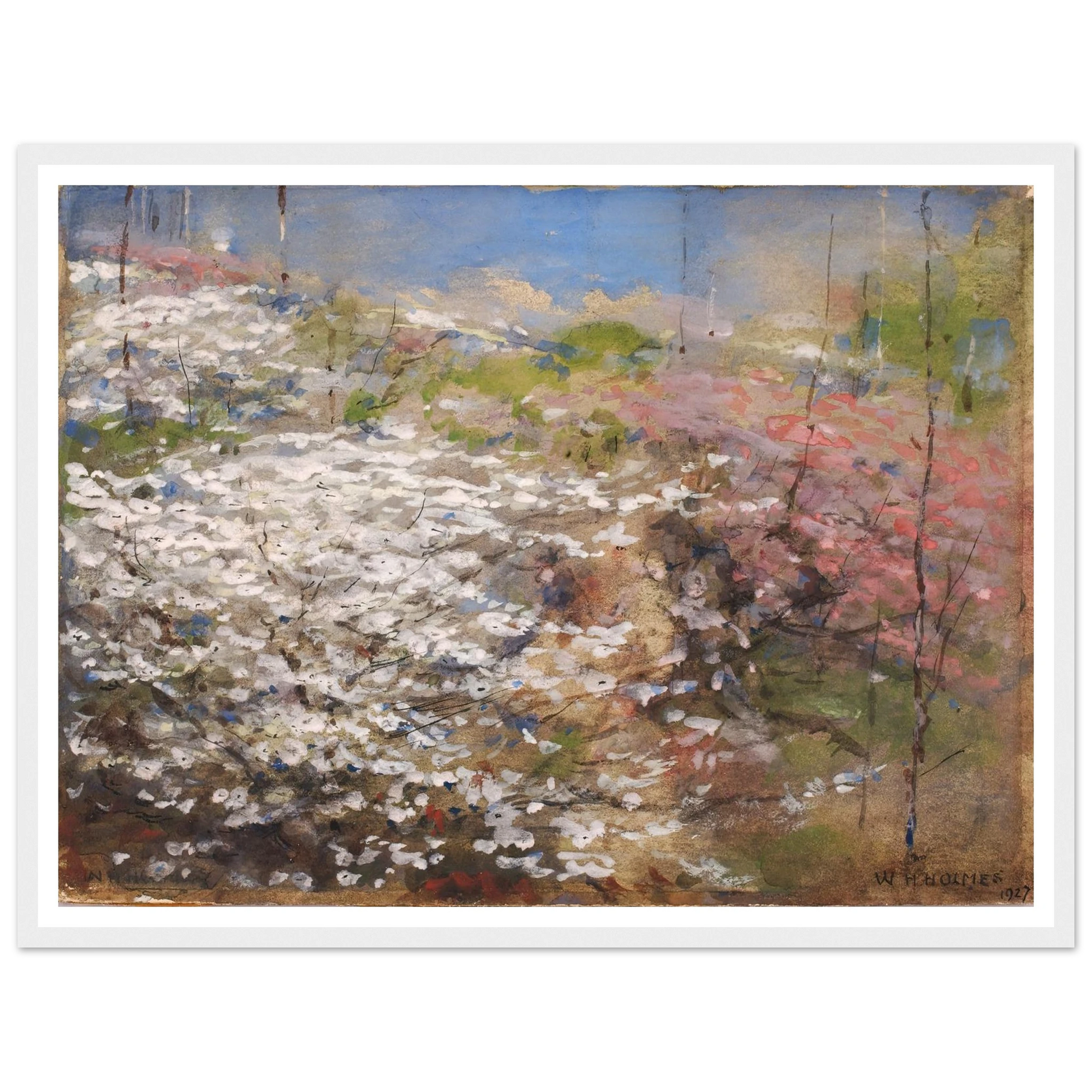 Field Of Blossoms (1927) Art Print | William Henry Holmes-Quipham Collections