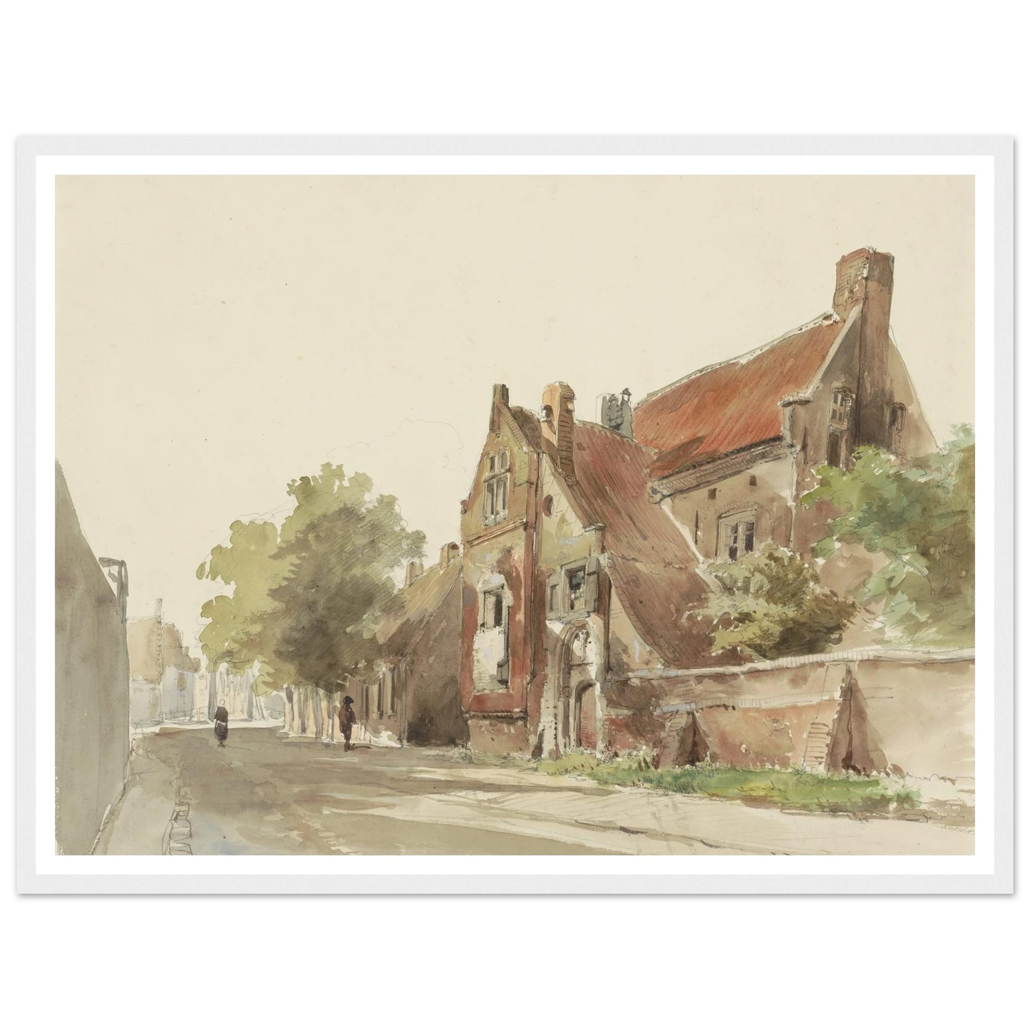 Het oude gasthuis te Hasselt (1861) Art Print | Cornelis Springer-Quipham Collections