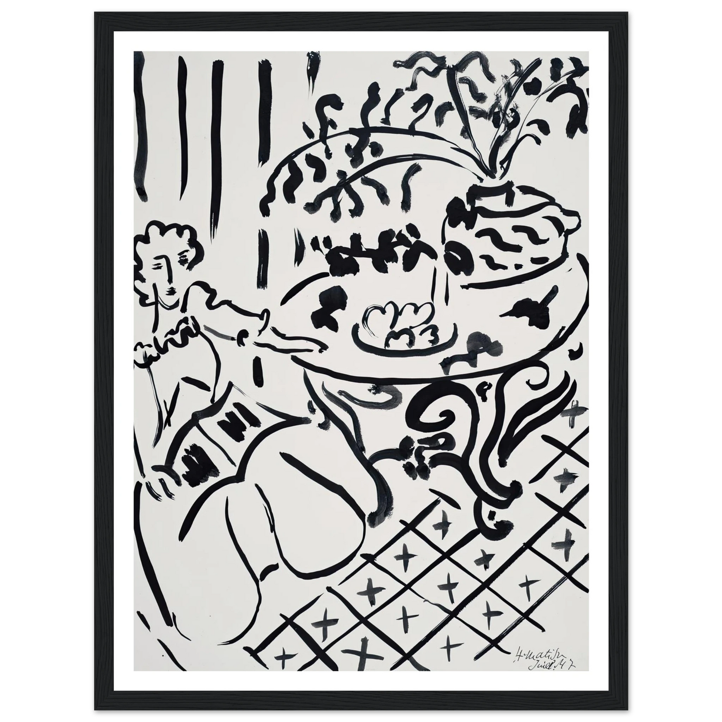 Fille assise à table (1947) Art Print | Henri Matisse-Quipham Collections