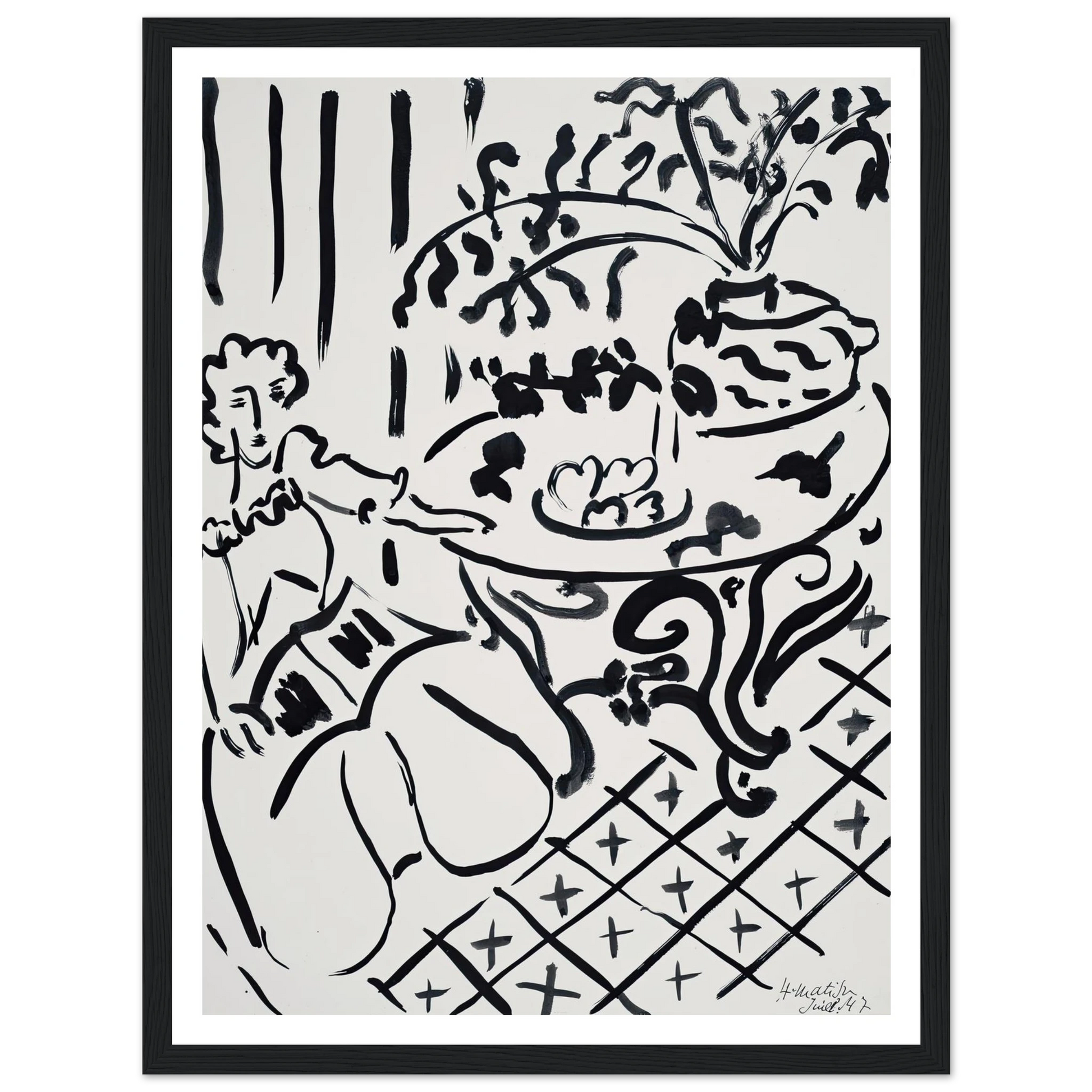 Fille assise à table (1947) Art Print | Henri Matisse-Quipham Collections