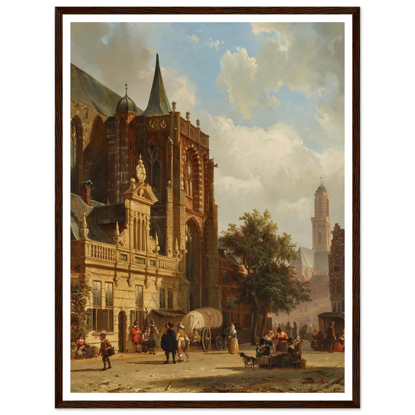 Der Grote Markt in Zwolle (1869) Art Print | Cornelis Springer-Quipham Collections