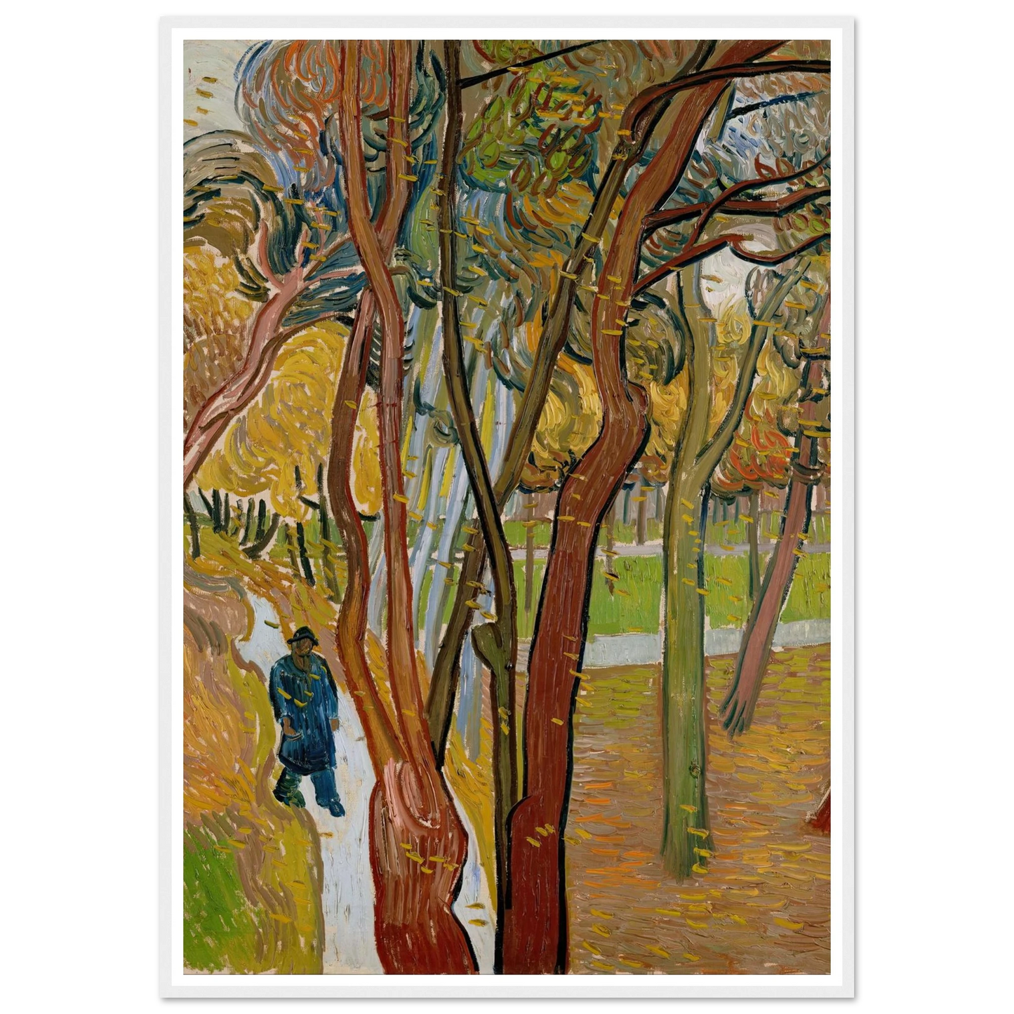 The garden of Saint Paul’s Hospital (`The fall of the leaves’) Art Print | Vincent van Gogh-Quipham Collections