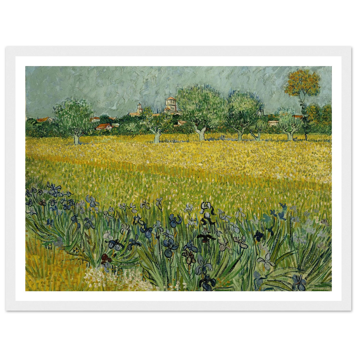 Field with flowers near Arles (1888) Art Print | Vincent van Gogh-Quipham Collections