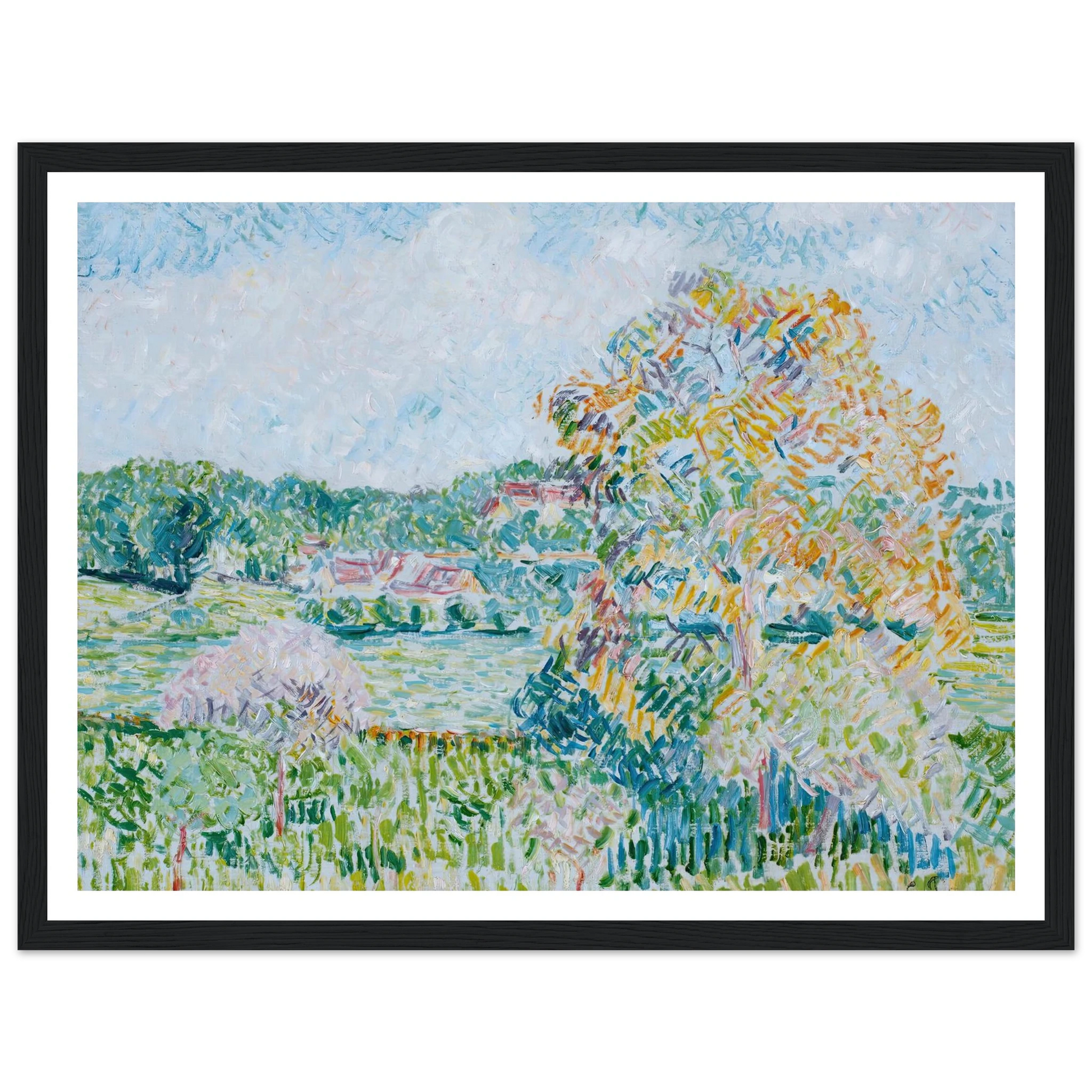 Le Grand Noyer À Eragny, Automne (circa 1890) Art Print | Camille Pissarro-Quipham Collections