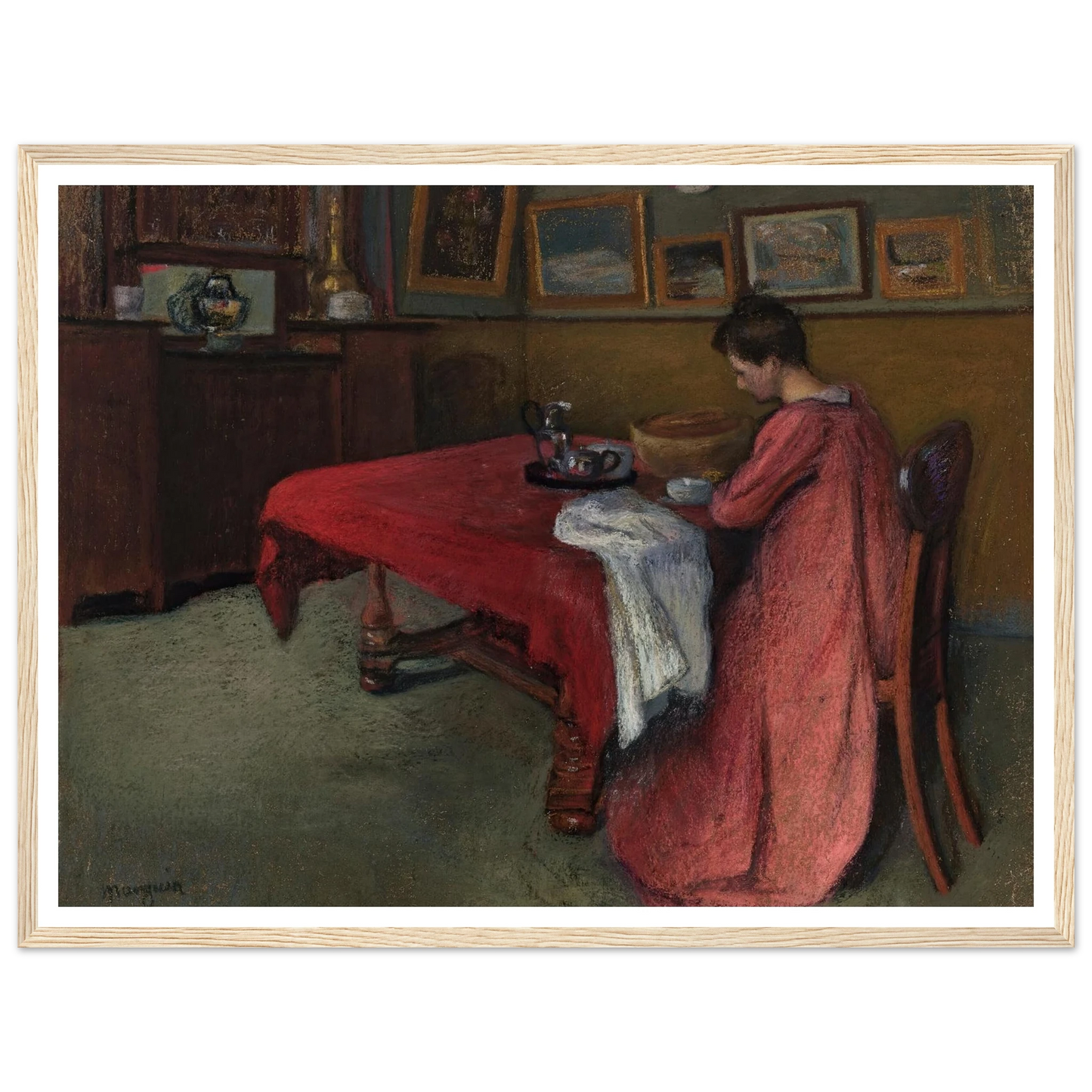 La robe de chambre rouge (1902) Art Print | Henri Manguin-Quipham Collections