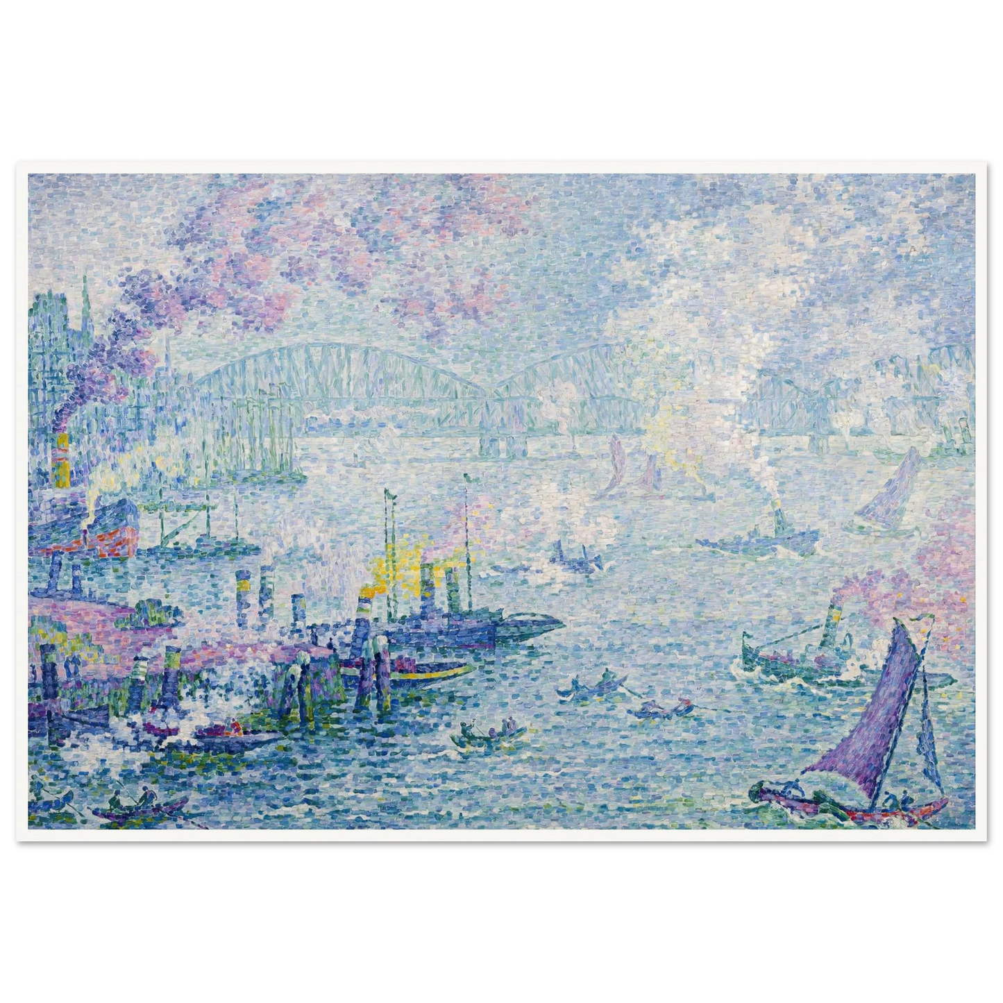 The Port of Rotterdam (1907) Art Print | Paul Signac-Quipham Collections