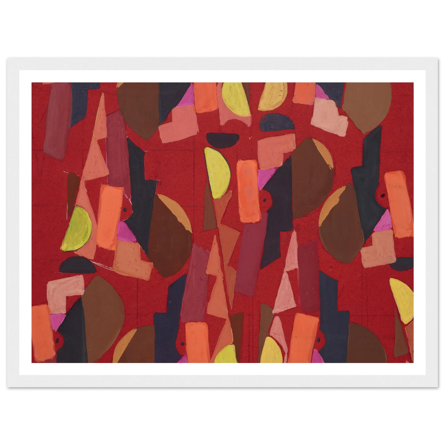 Untitled (Textile design no VI) (circa 1925) Art Print | Frances Hodgkins-Quipham Collections