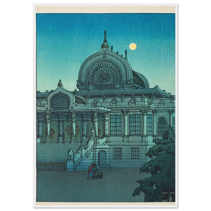 Tsukiji Honganji no yuzuki (Evening moon at Honganji Temple in Tsukiji) (1936) Art Print | Kawase Hasui-Quipham Collections