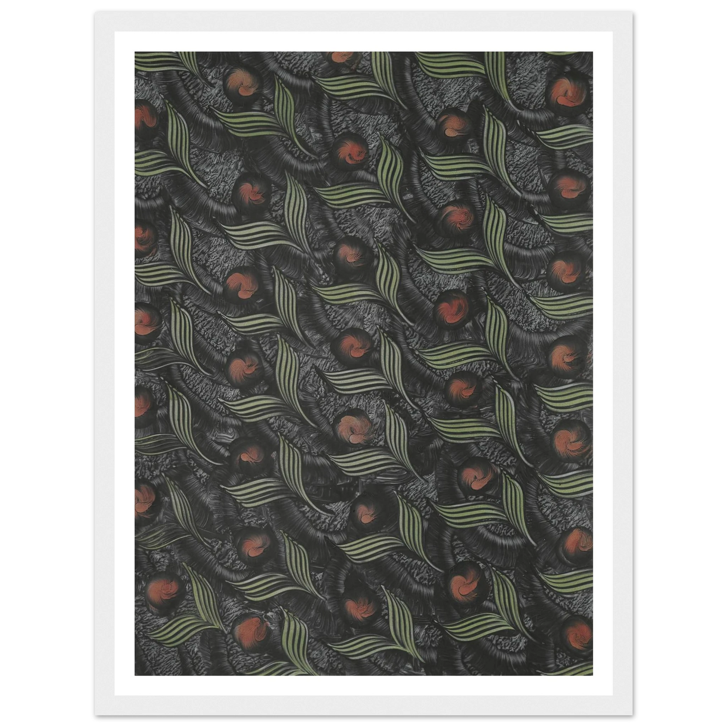 Kleisterpapier (mit Pfauenfedermotiven) (1890 - 1910) Art Print | Anker Kyster-Quipham Collections