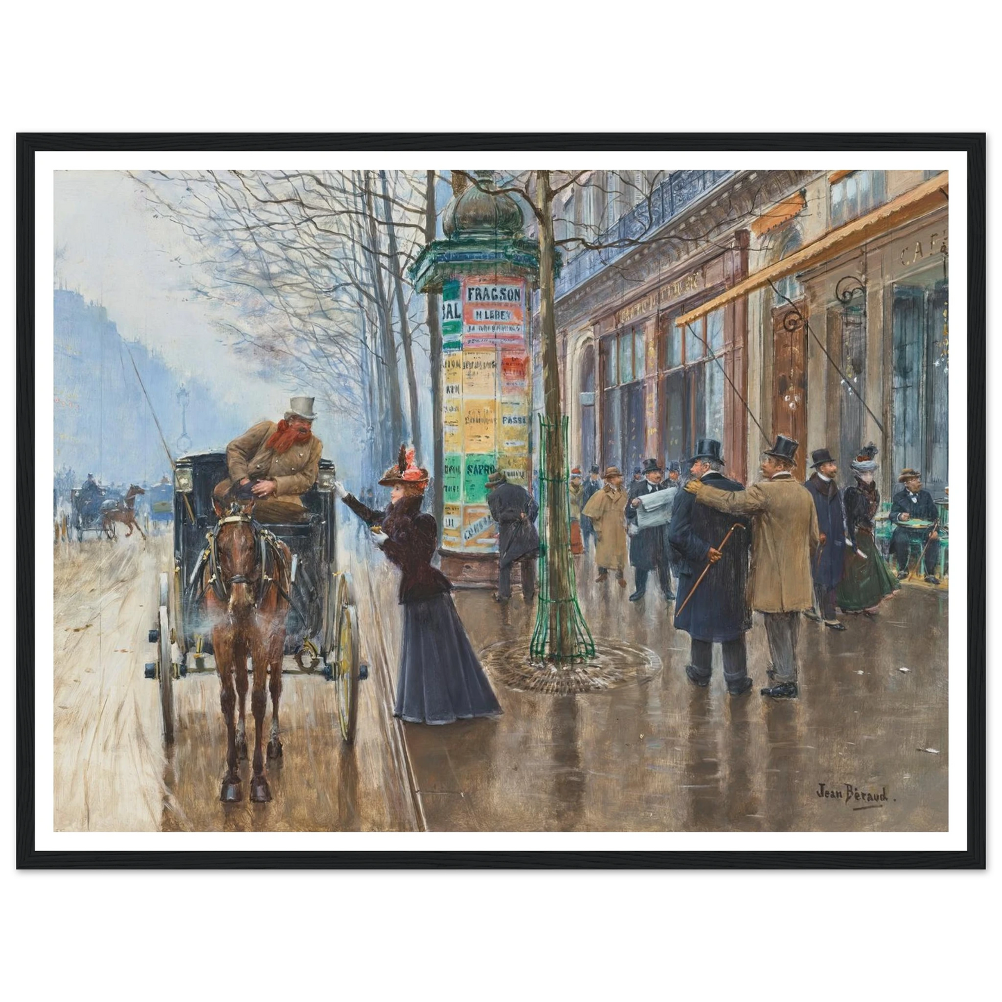 Scène de rue Parisienne (1897-1898) Art Print | Jean Beraud-Quipham Collections