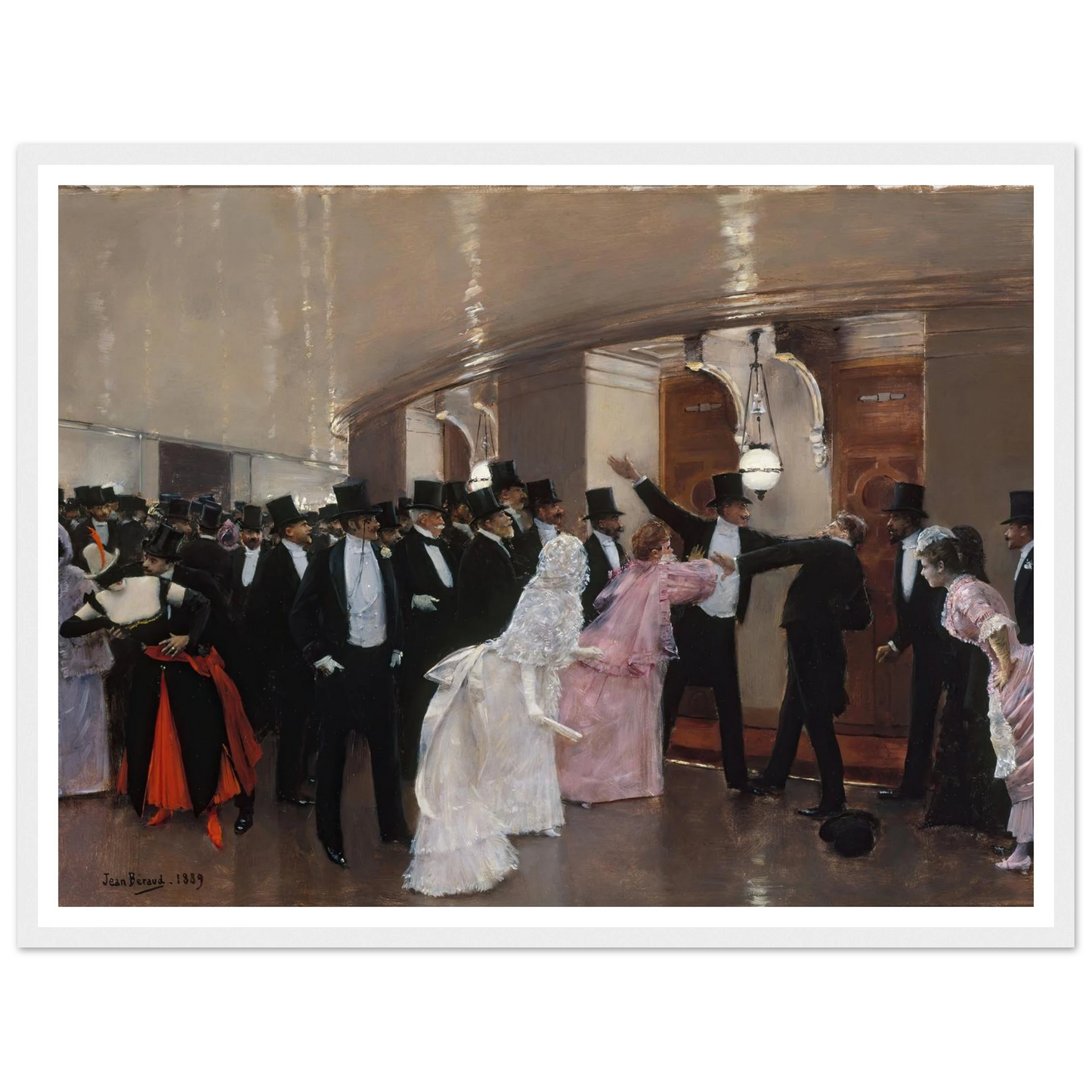 Altercation dans les couloirs de l’Opéra (1889) Art Print | Jean Beraud-Quipham Collections