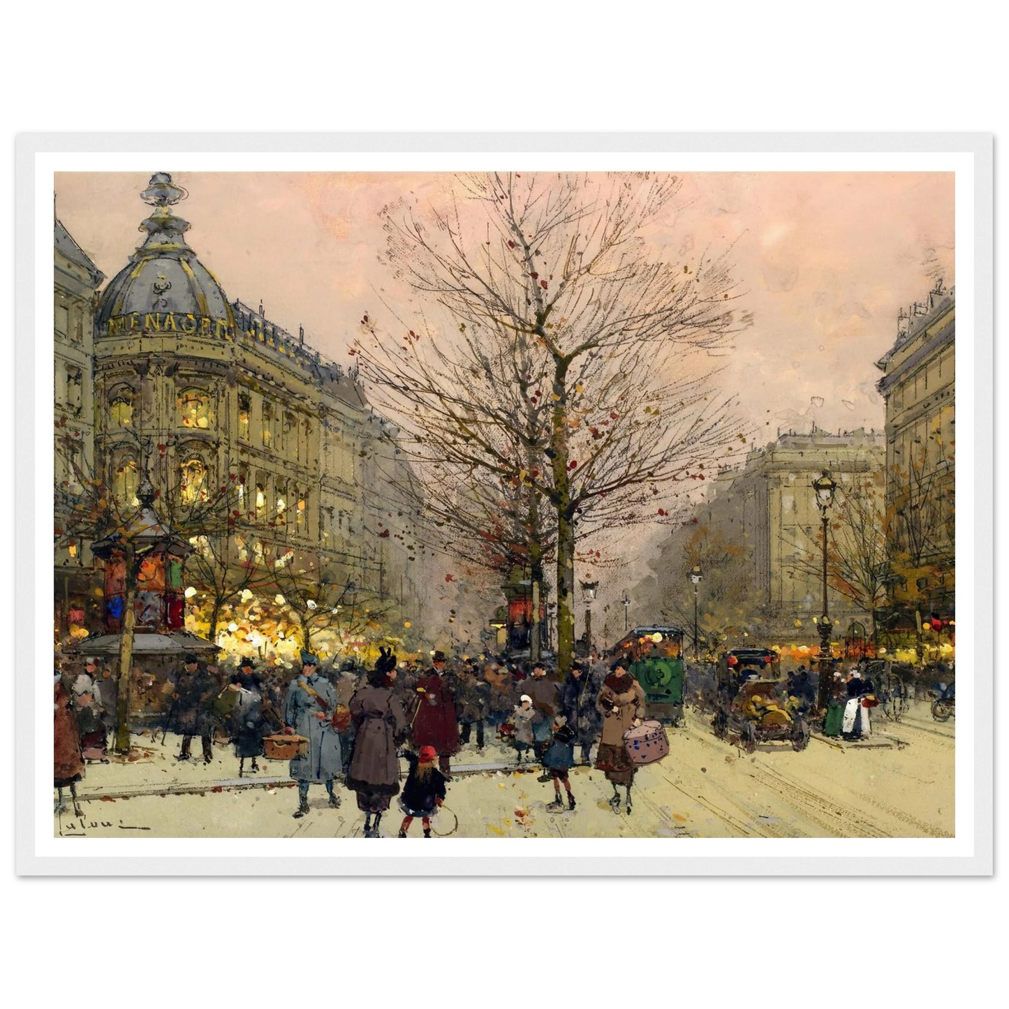 Les Grands Boulevards, Paris Art Print | Eugene Galien Laloue-Quipham Collections