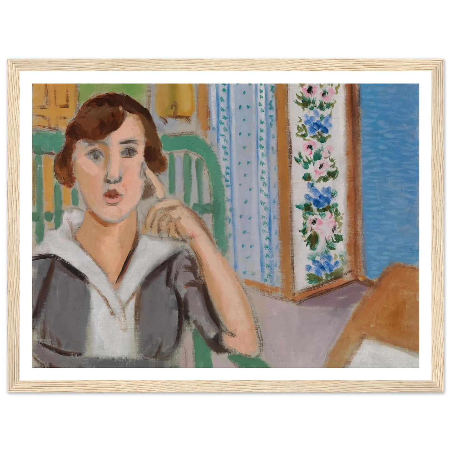 Woman and Screen (La Femme au paravent) (1919) Art Print | Henri Matisse-Quipham Collections