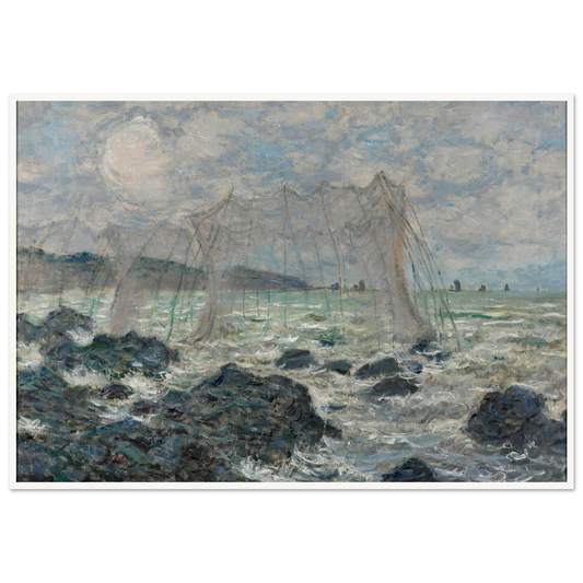 Fishing nets at Pourville (1882) Art Print | Claude Monet-Quipham Collections