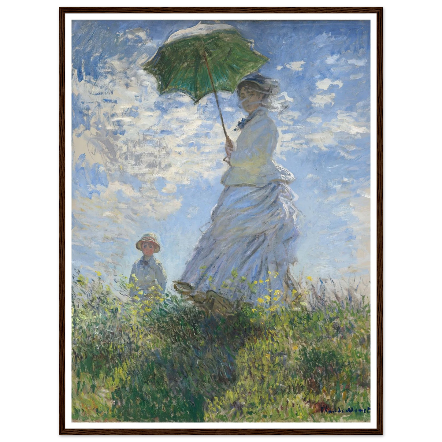 Woman with a Parasol – Madame Monet and Her Son (1875) Art Print | Claude Monet-Quipham Collections