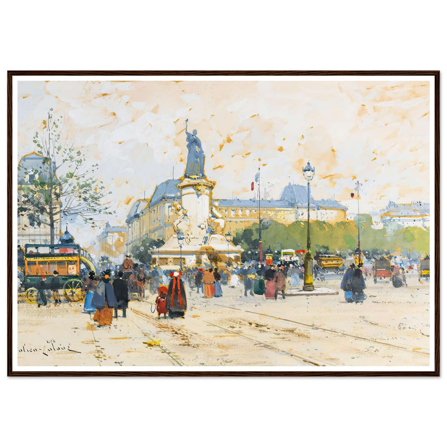 La Place De La République Art Print | Eugene Galien Laloue-Quipham Collections