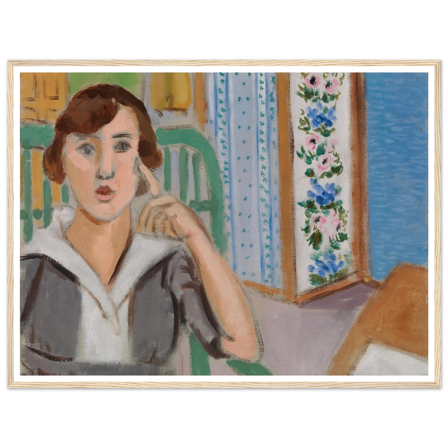 Woman and Screen (La Femme au paravent) (1919) Art Print | Henri Matisse-Quipham Collections