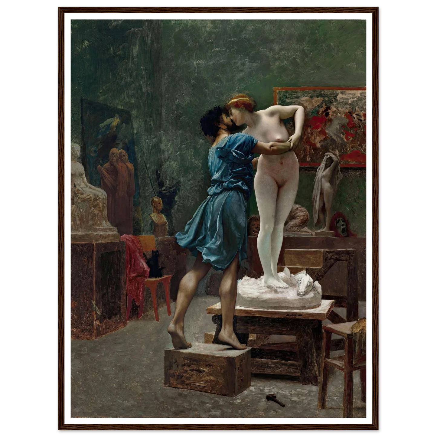 Pygmalion et Galatée, esquisse à l’huile (1890) Art Print | Jean Leon Gerome-Quipham Collections