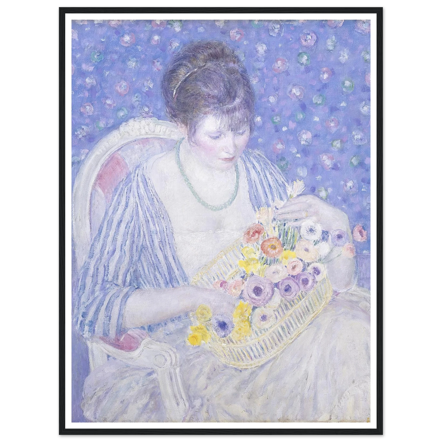 The Basket of Flowers (c. 1913-1917) Art Print | Frederick Carl Frieseke-Quipham Collections