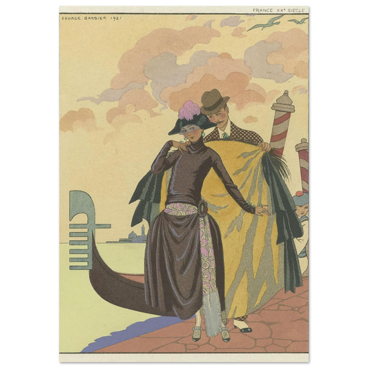 Elle et Lui ; France XXe siècle (1922) Art Print | George Barbier-Quipham Collections
