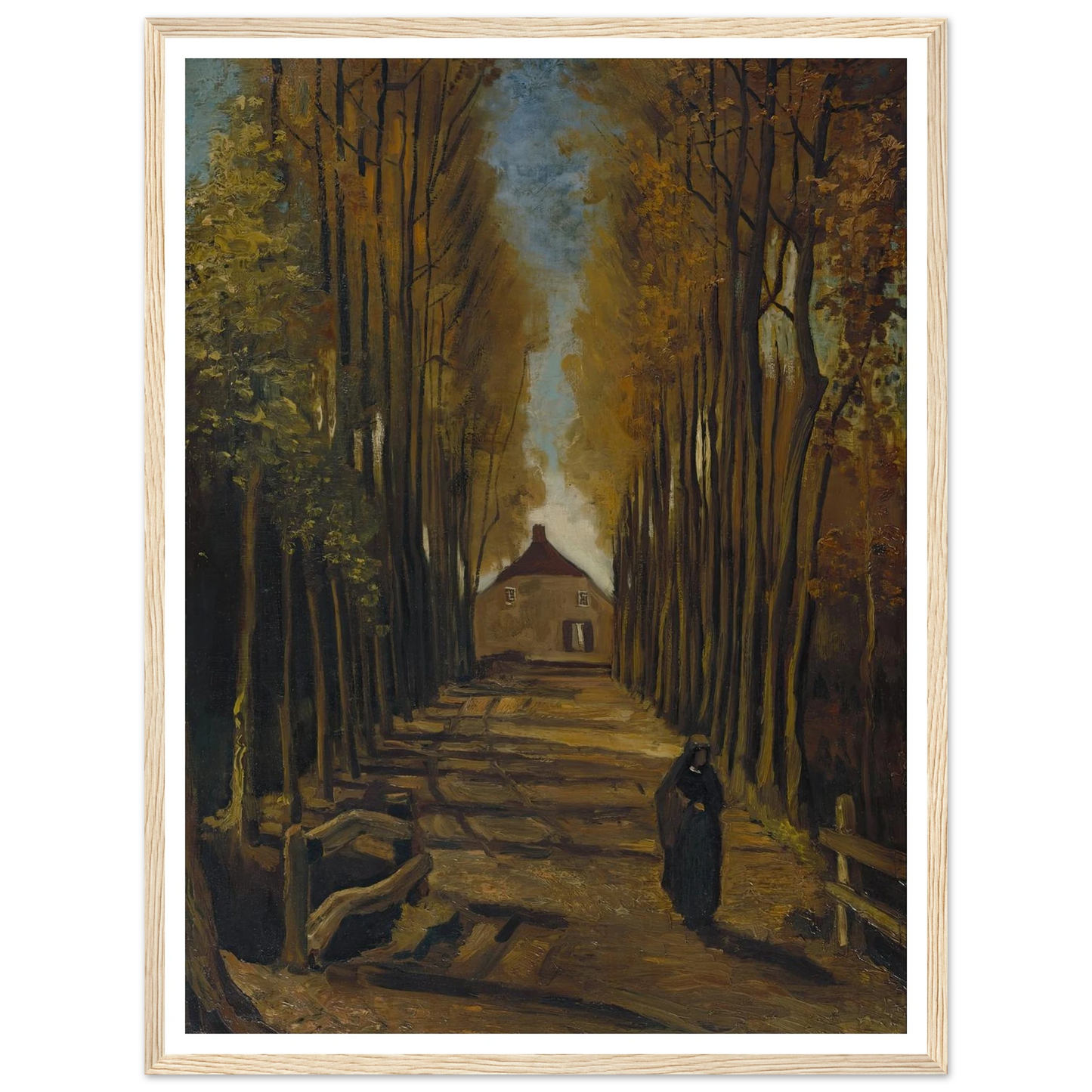 Avenue of Poplars in Autumn (1884) Art Print | Vincent van Gogh-Quipham Collections