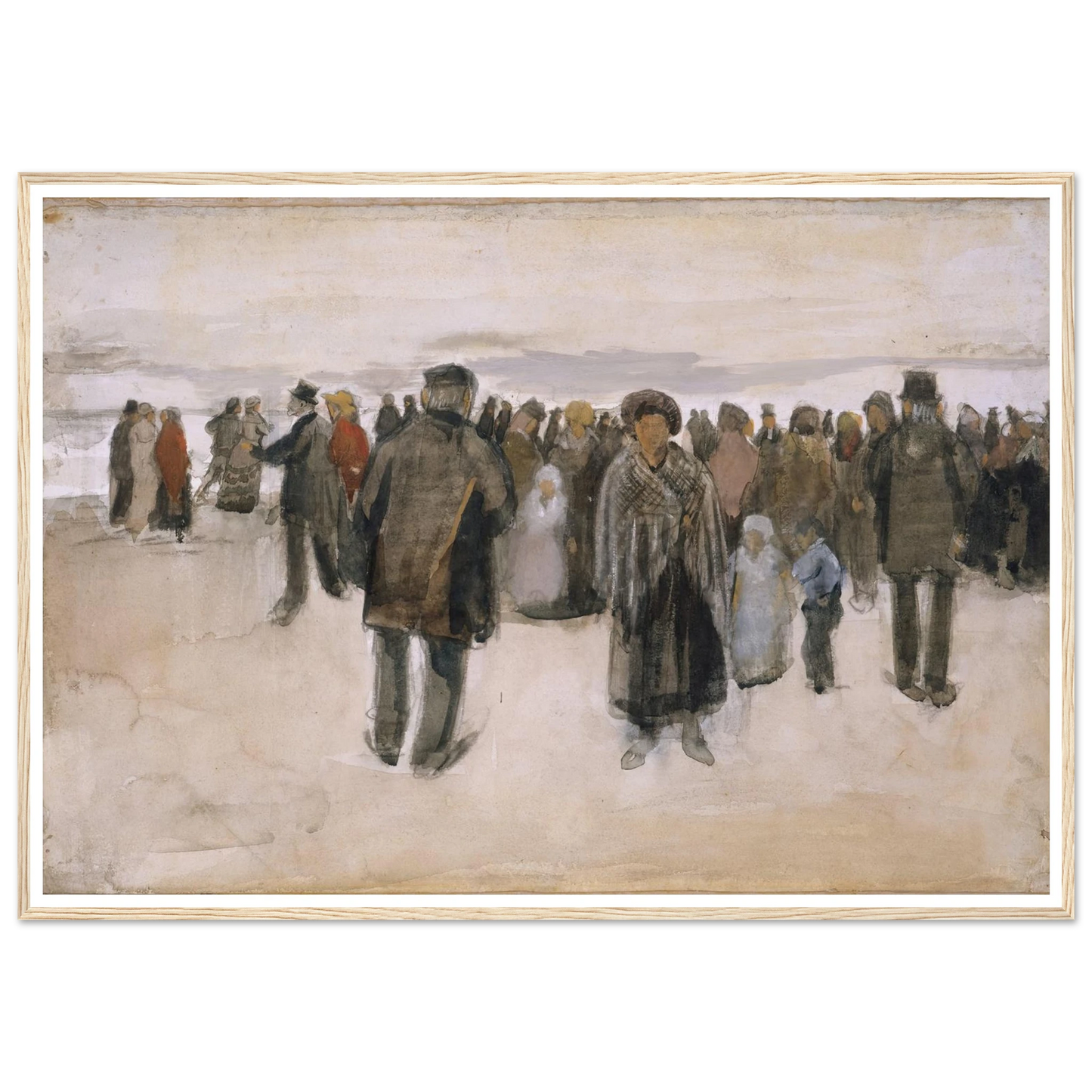 Beach at Scheveningen (1882) Art Print | Vincent van Gogh-Quipham Collections
