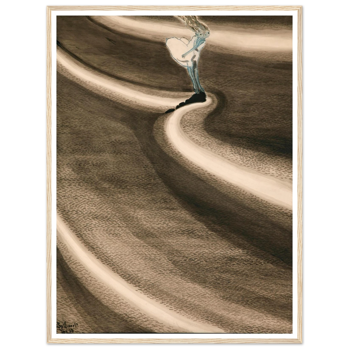 Fillettes devant la vague (1908) Art Print | Leon Spilliaert-Quipham Collections