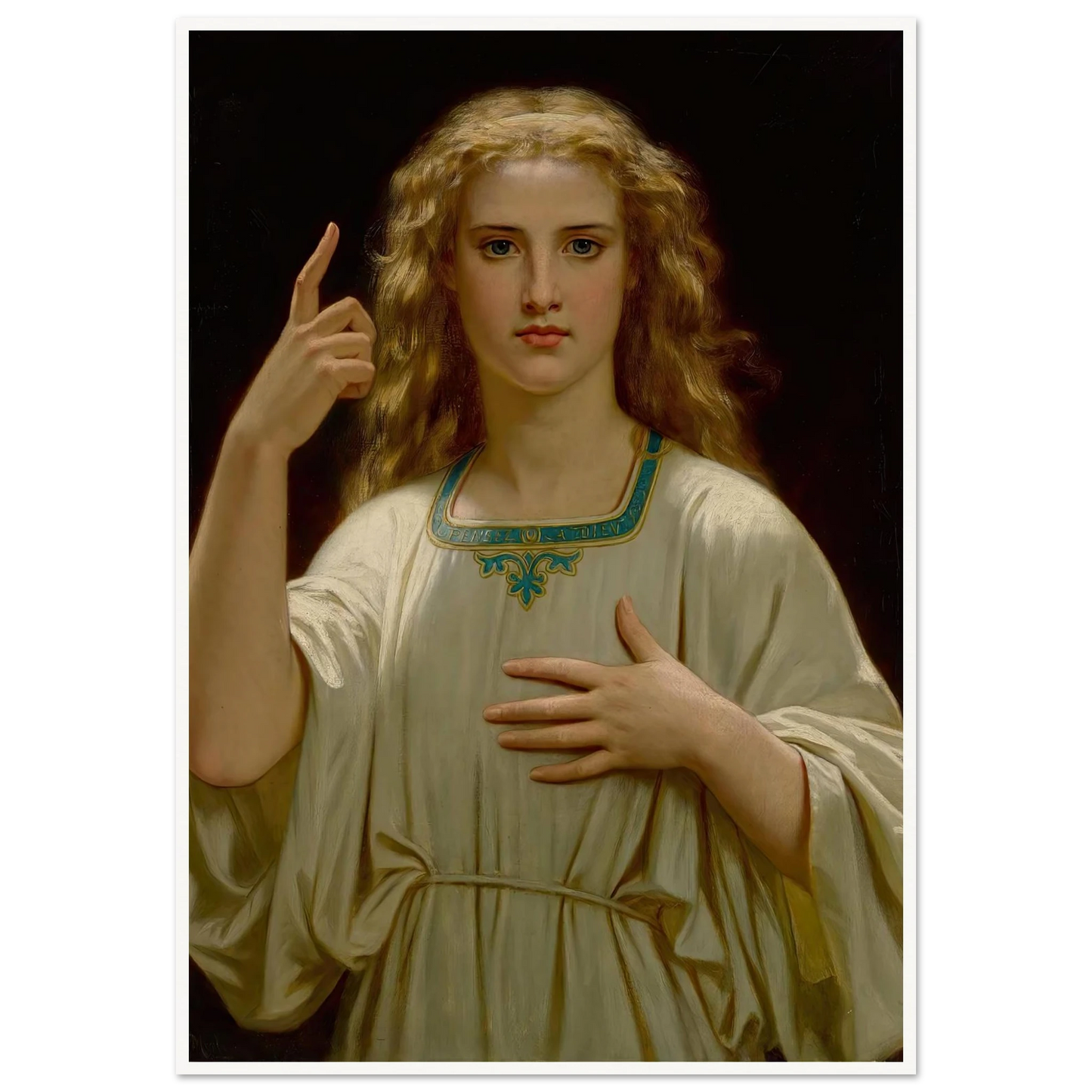 Pensez À Dieu (1876) Art Print | Hugues Merle-Quipham Collections