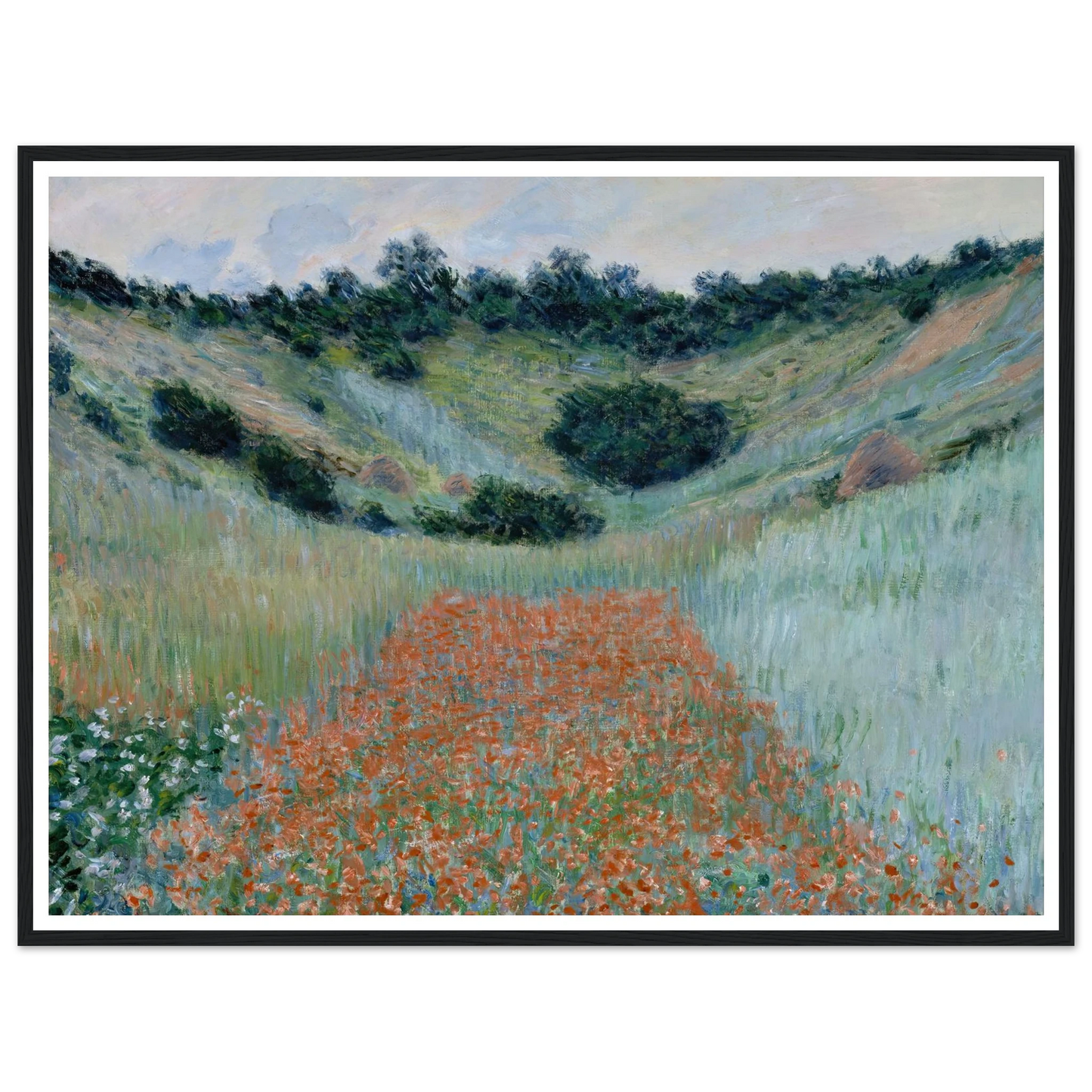 Poppy Field in a Hollow near Giverny (1885) Art Print | Claude Monet-Quipham Collections