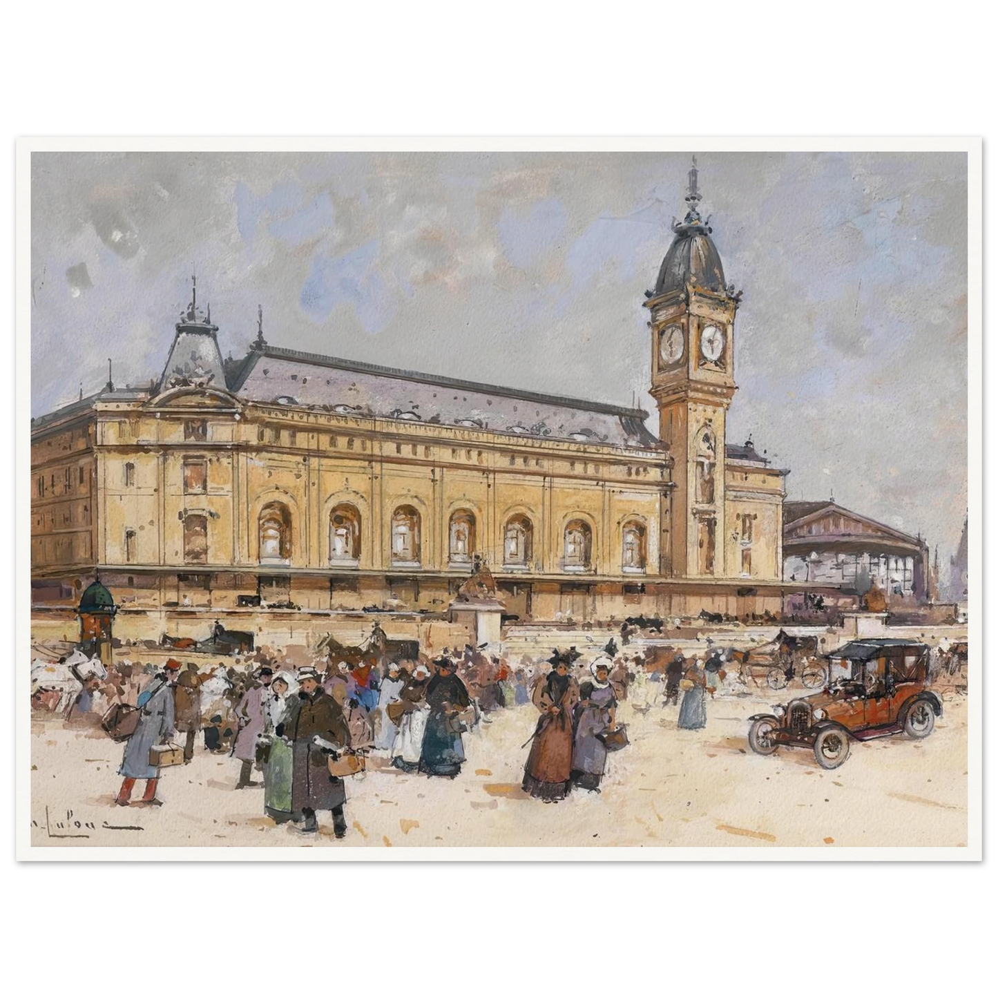 Gare de Lyon Art Print | Eugene Galien Laloue-Quipham Collections