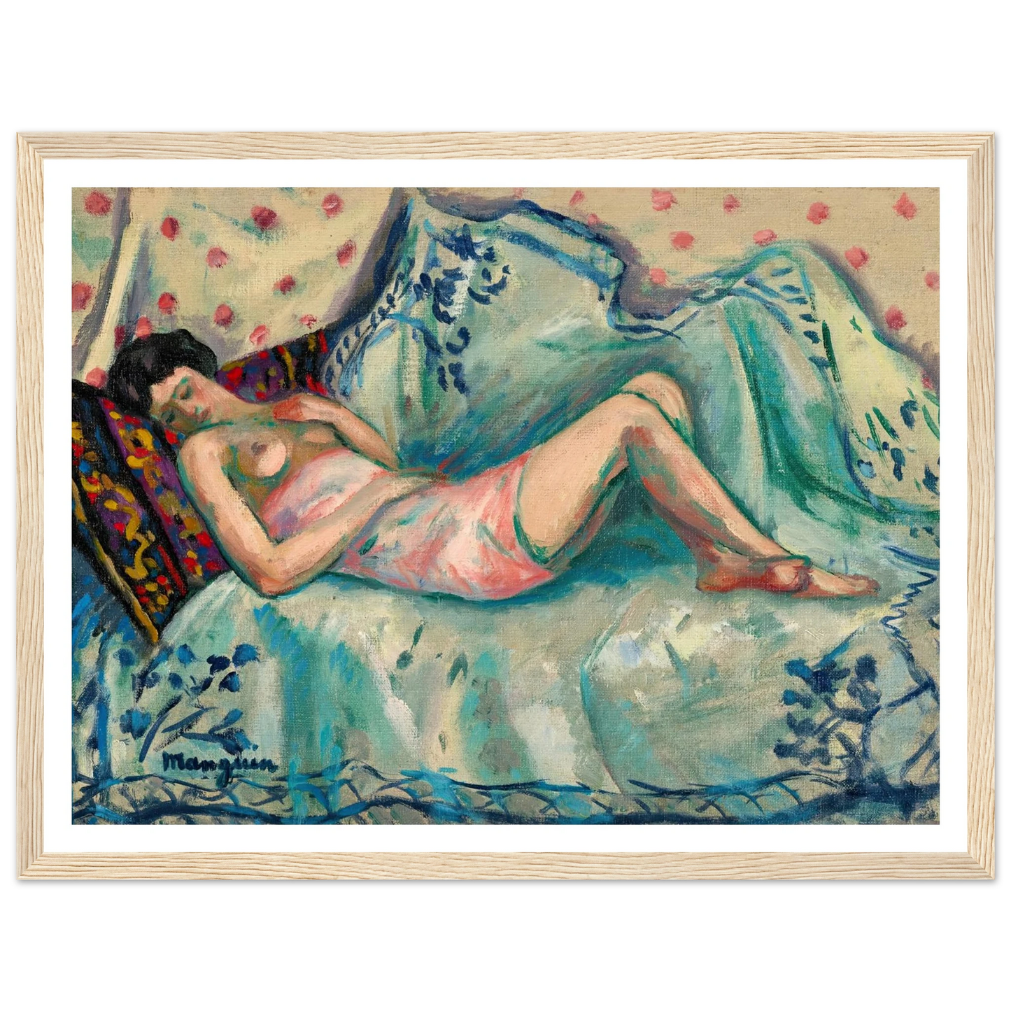 La chemise rose, Anita (1918) Art Print | Henri Manguin-Quipham Collections