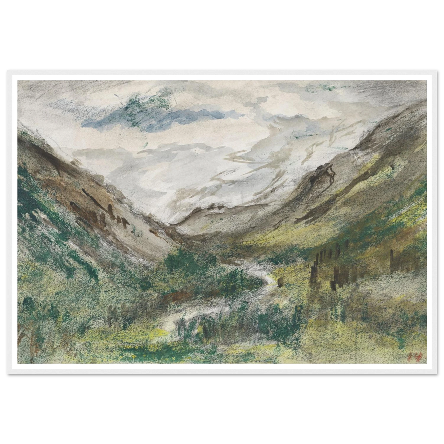 Dal met begroeide bergen (1834 - 1911) Art Print | Jozef Israels-Quipham Collections