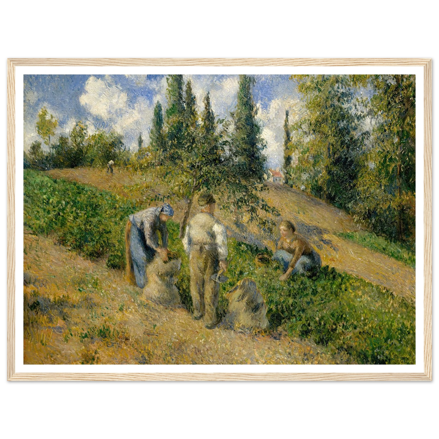 The Harvest, Pontoise (La Récolte, Pontoise) (1881) Art Print | Camille Pissarro-Quipham Collections