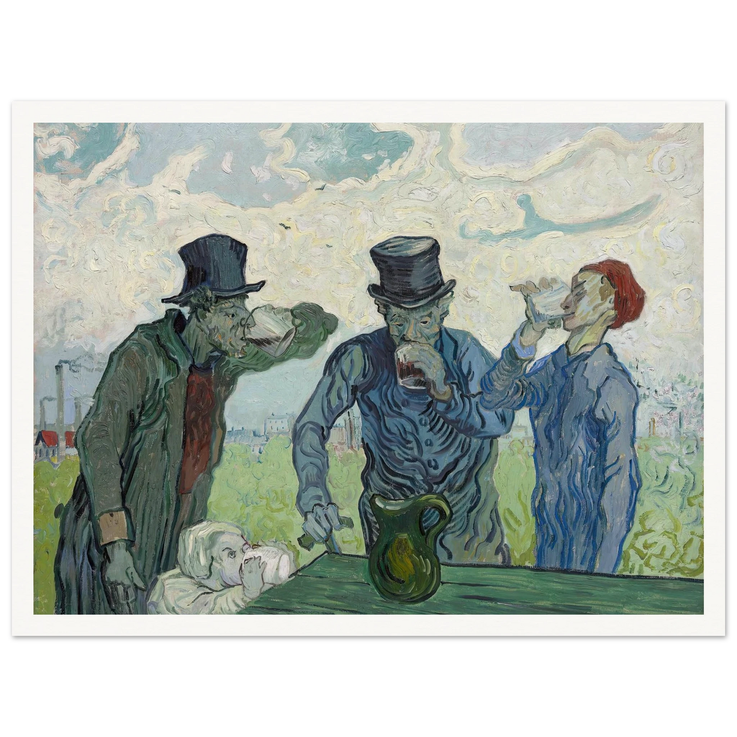 The Drinkers (1890) Art Print | Vincent van Gogh-Quipham Collections
