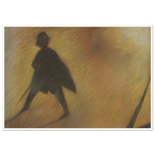 Het einde van een mooie dag – Figuur in tegenlicht (1912) Art Print | Leon Spilliaert-Quipham Collections