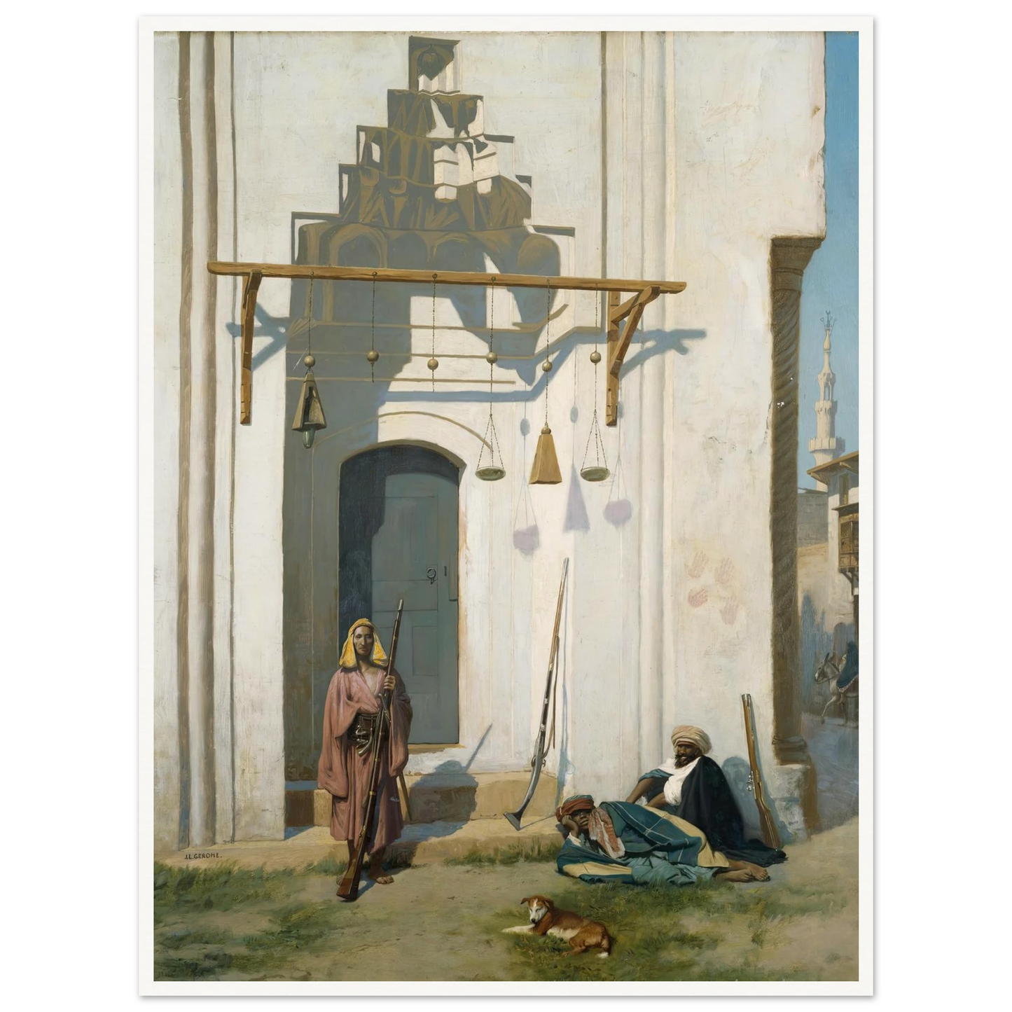 Guards at the Door of a Tomb (1870s) Art Print | Jean Leon Gerome-Quipham Collections