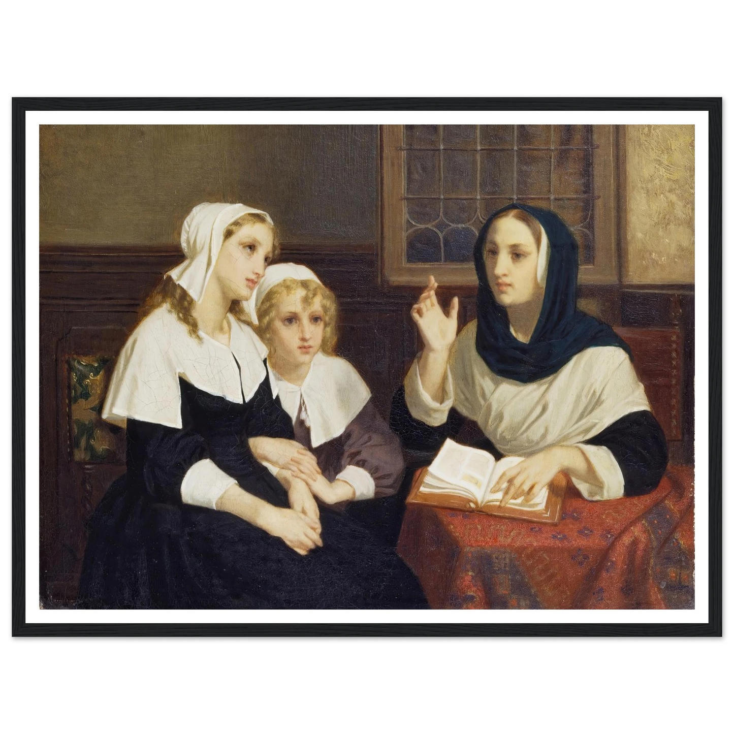 Reading the Bible (c. 1859) Art Print | Hugues Merle-Quipham Collections